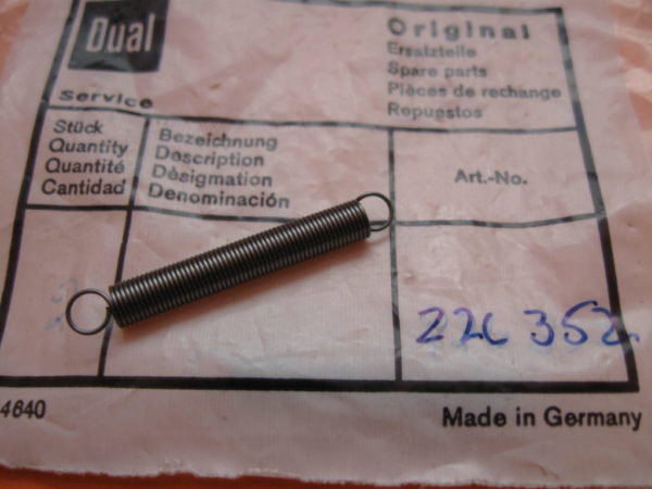 dual turntable part spring 226352